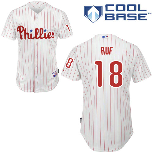 Darin Ruf #18 MLB Jersey-Philadelphia Phillies Men's Authentic Home White Cool Base Baseball Jersey